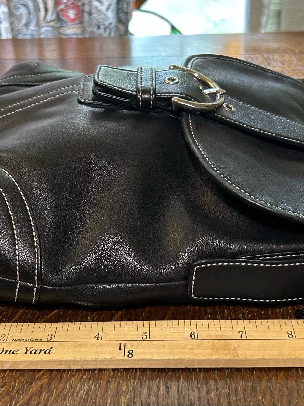 Coach #9480 Black Leather Shoulder Cross Body Bag, hang tag - Picture 5 of 12